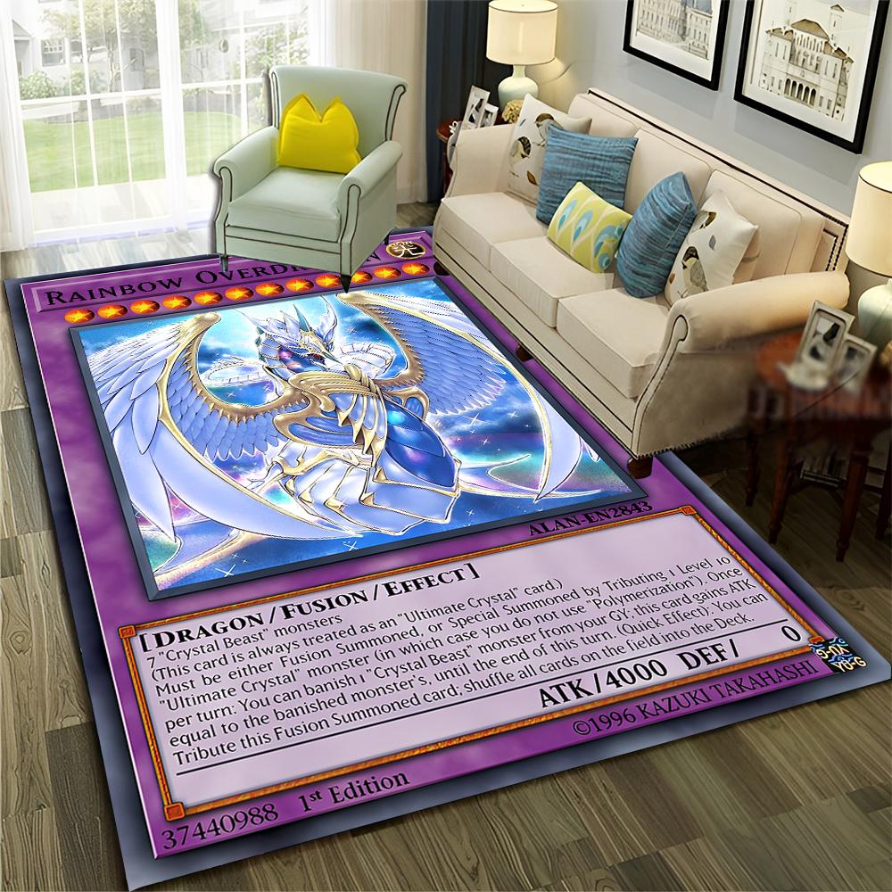 Yu-Gi-Oh MONSTER CARD ковер с рисунком аниме для дома, гостиной, спальни, дивана, коврика, декор, детский коврик, нескользящий напольный коврик