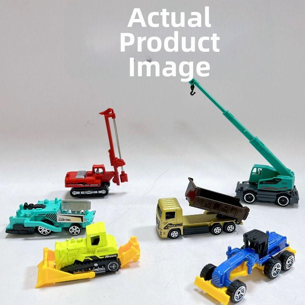 4/6pcs Mini Alloy Engineering Truck Loader 1:64 Simulation Metal Car Model Toy  Sliding Boy Gift