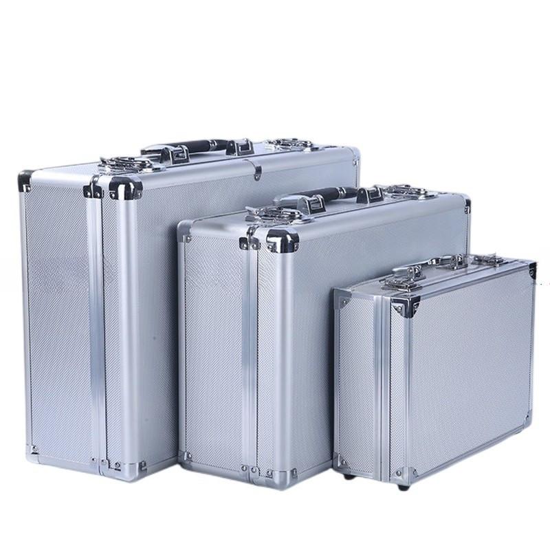 Портативный алюминиевый кейс для переноски, защитное оборудование с паролем, дорожный ручной ящик для инструментов с замком