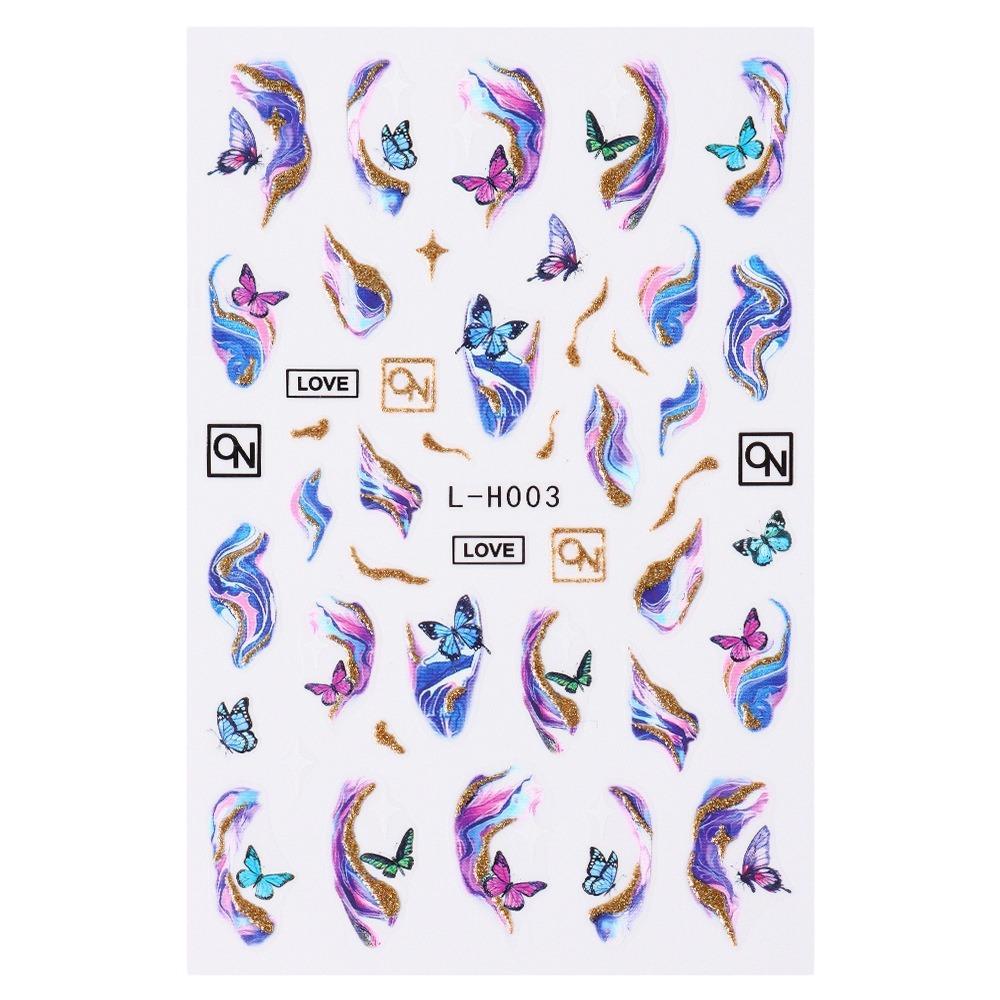 3D золотые наклейки для ногтей цветочные растения наклейки для ногтей цветочные мраморные цветочные ползунки маникюрные украшения