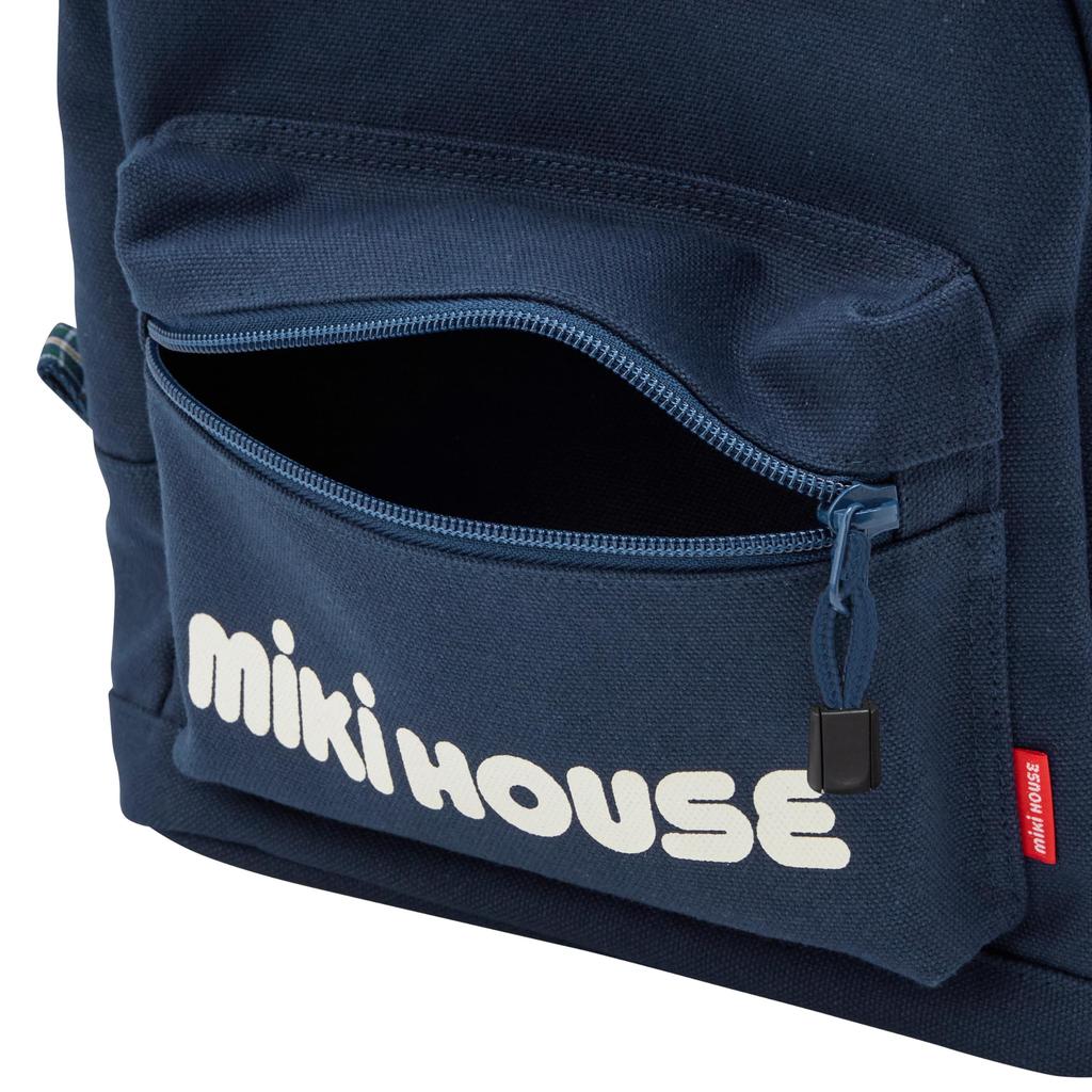 Rucksack 8L Logo Plain Boys Girls Kids Baby Children Bag Bag Navy Blue [MIKI HOUSE] 10-8232-145