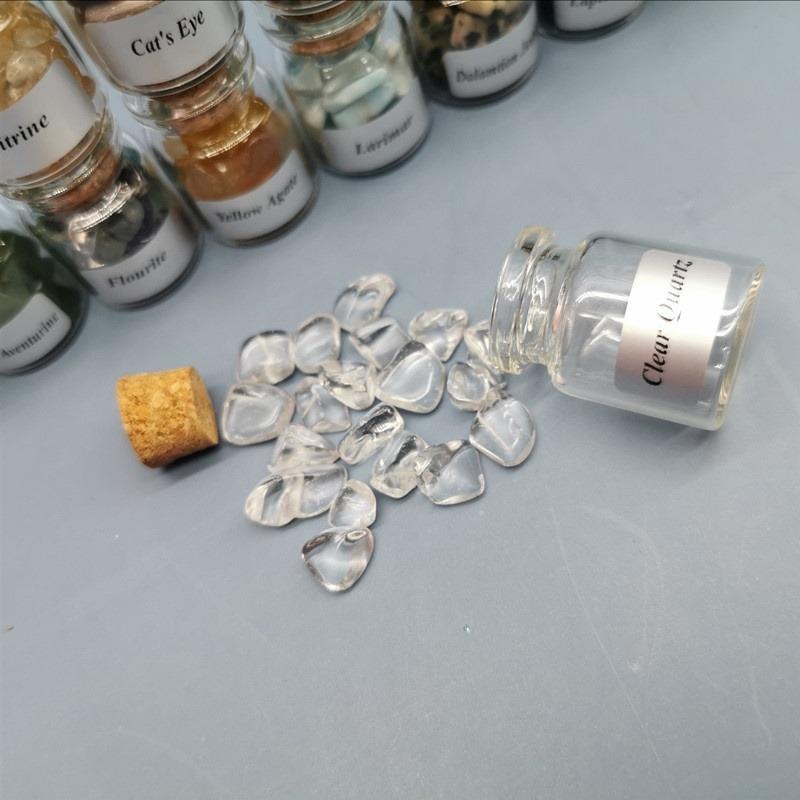 9 шт., бутылки с драгоценными камнями, кристаллы, лечебные камни, принадлежности для колдовства, кристаллы, чакра, лечебные кристаллы, объемные кристаллы, декор для ведьмы