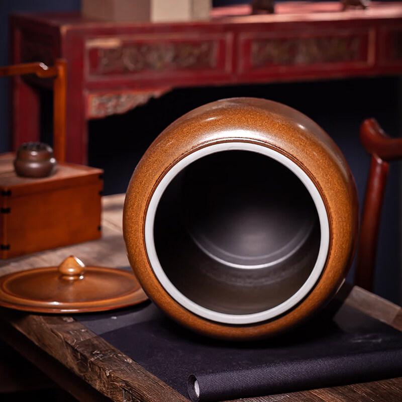 Anditai Ceramic Rice & Flour Storage Jar with Lid