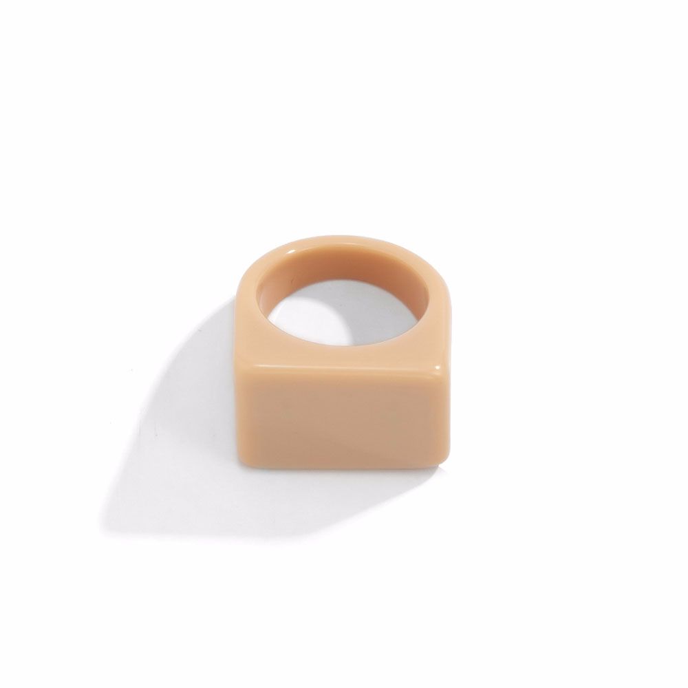 Korean Punk Candy Color Chunky Marbling Solid Color Resin Rings Finger Rings Fashion Jewelry Thumb Rings