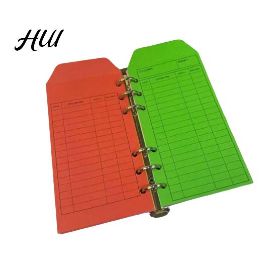 Cash Savings Envelopes 1 Set 12 Colors Budget Envelope Binder, Organizer for Management Budgeting, A6 6-Ring Money Planner Binder Saving Tracking