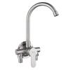 304 Stainless Steel Wall Mount Kitchen Faucet Hot Cold Water Mixer Tap for Laundry Sink Vegetable Basin Surface Mounted Spout