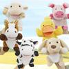 Movable Open Mouths Plush Animal Puppets Cow Duck Pig Dog Horse Sheep Stuffed Hand Doll Stuffed Animal Storytelling Teaching