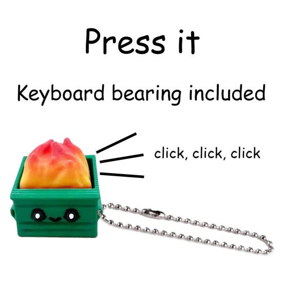 1/2 шт. Игрушки-щелкуны для мусорного контейнера, миниатюрные портативные игрушки для эмоциональной поддержки, напечатанные на 3D-принтере, для снятия стресса