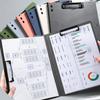 Утолщенная папка для файлов с двойным зажимом и блокнотом для письма, офисные многофункциональные органайзеры из полипропилена, буфер обмена, настольный органайзер