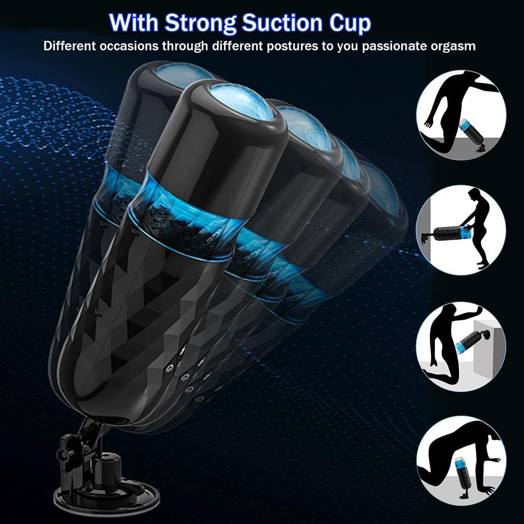 Мужской мастурбатор Hannibal, чашка с телескопическим вращением, стимуляция пениса, электрическая карманная киска, вагина, минет, секс-игрушка для взрослых для мужчин