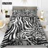 Пододеяльник с принтом зебры King Polyester Red Black Stripes Комплект постельного белья Wild Animal Zebra Wildlife Skin Покрывало для девочек