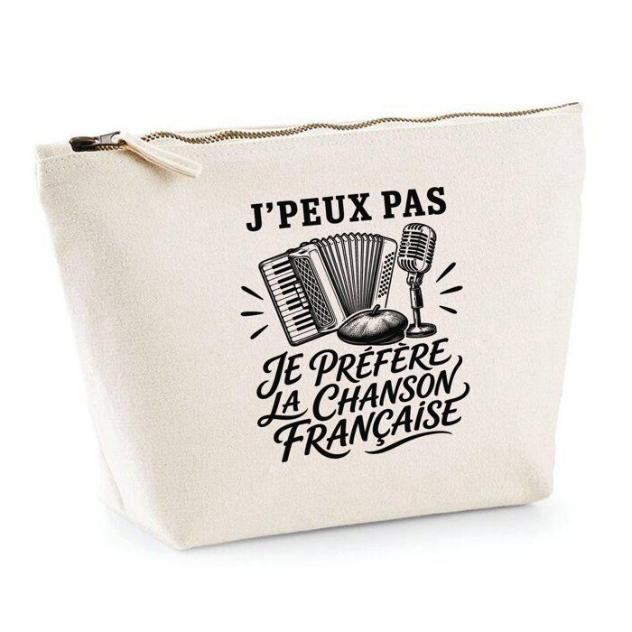Trousse de toilette - PLANETEE - J'peux pas minimaliste - Beige - 100% coton - 3 L