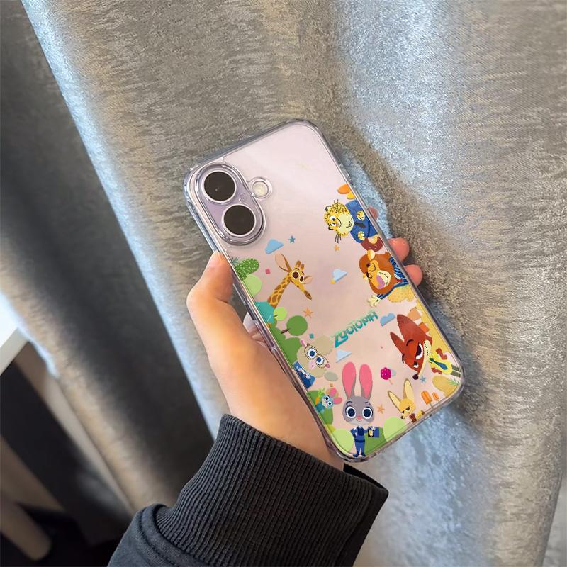 Сумасшедшее маленькое животное подходит для чехла на мобильный телефон iPhone16/17 Apple 15 Pro прозрачный космический чехол 14 милый 13 мягкий