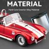 1:24 модели Shelby Cobra 427 GT500 Игрушечные машинки Колеса вращаются Винтажная машина Сплав Резиновые шины Миниатюрные транспортные средства Коллекция для детей Веселье