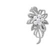 Fashion Brooch For Women Shiny Rhinestone Simulation Pearl Flower Brooches Clothing Pins Party Jewelry Gifts