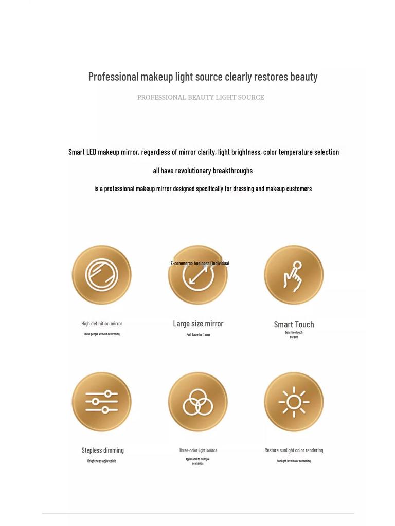 Умное косметическое зеркало с подсветкой для спальни и рабочего стола