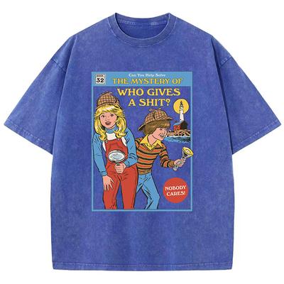 Футболка Who Gives A Shit Printing Cotton Wash для женщин, дышащая, крутая, уличная, повседневная, модная, с коротким рукавом, мягкая, с круглым вырезом
