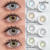 2Pcs Colored Contact Lenses Light Blue Lenses Brown Natural Contact Lenses Light Gray Lenses Cyan Fashion Contact Lenses