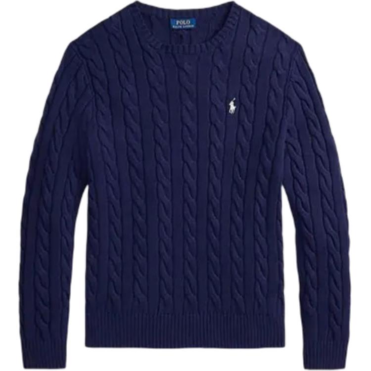 Свитер с вышивкой пони и рифленым низом Polo Ralph Lauren, мужской, с круглым вырезом MNPOSWE16822656-400