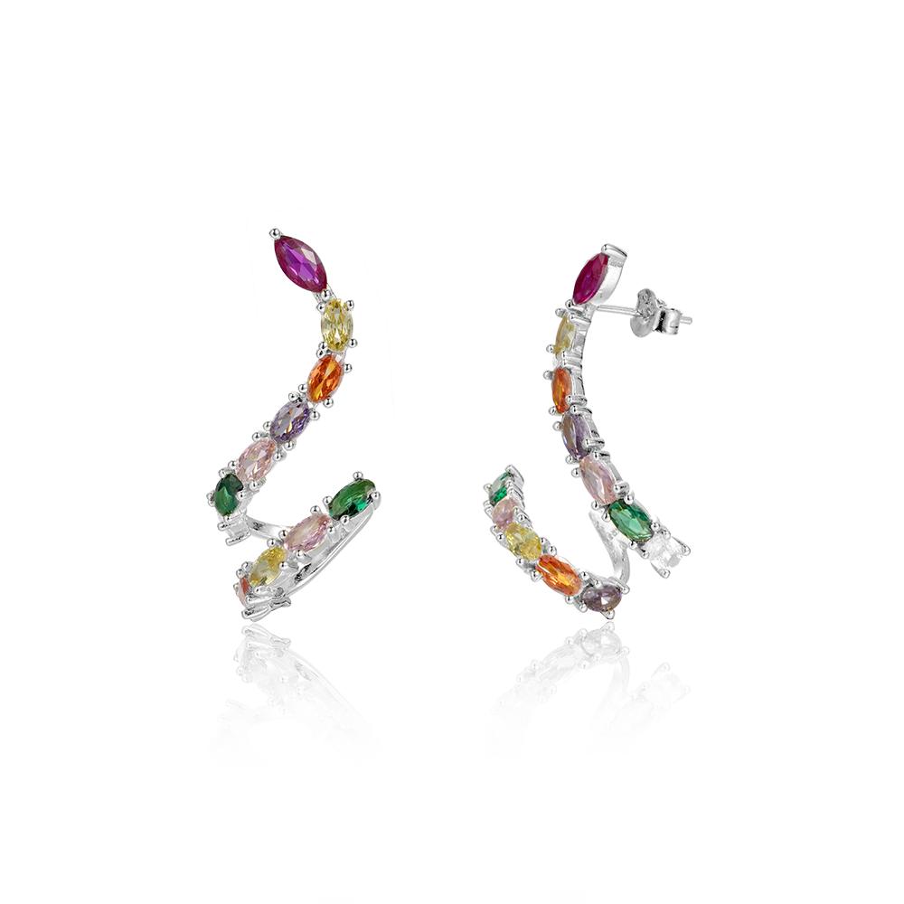ANDYWEN Серьги-гвоздики для пирсинга, серьги-гвоздики из стерлингового серебра 925 пробы, золото, радуга, CZ, 2023, роскошные ювелирные изделия
