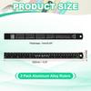 2/3Pcs 15/20/30cm Metal Ruler Aluminum Alloy Rulers with Centimeters Millimeters Inches and Conversion Table Straight Edge Ruler