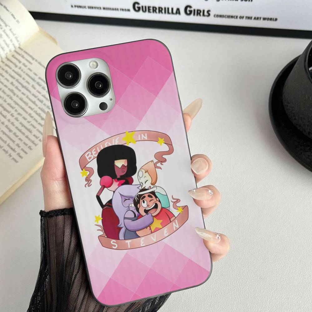 Мультяшный Стивен Юниверс Для iPhone 15 16 17 14 13 12 11 Pro Max 16E 16 Plus 17 Air Гофрированный Ударопрочный Чехол для Телефона
