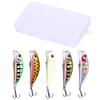 5pcs Small Minnow Wobbler Kit Crankbait Artificial Bait with Storage Box Bass Fishing Lure Tackle