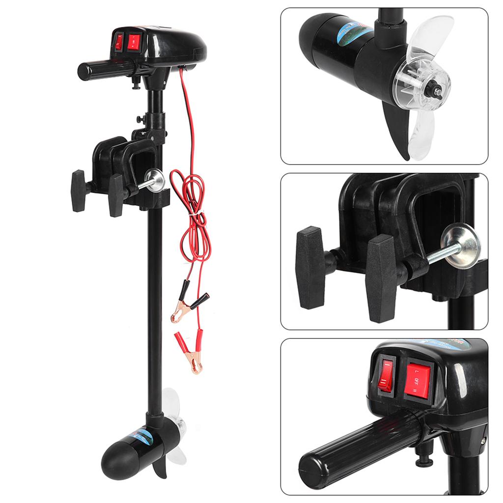 12V 18lbs Brushed Multi?Gear Electric Mount Trolling Motor with Propeller for Inflatable Boat