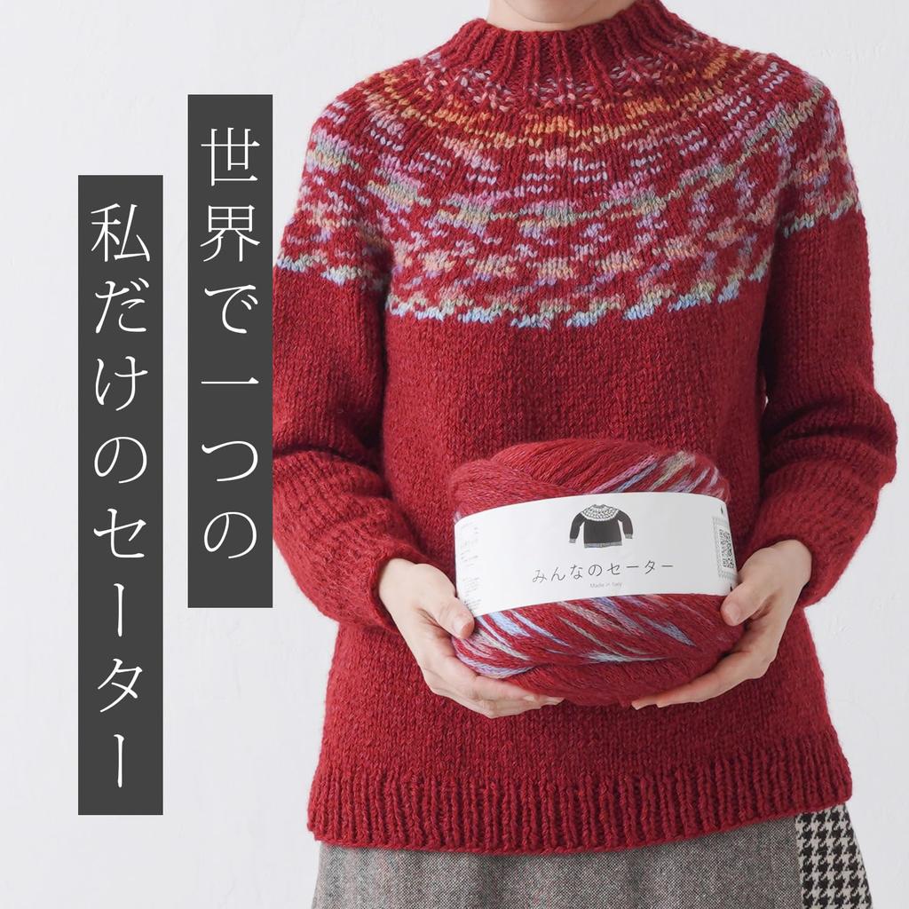 Raw Wool Knitting Kit Sweater Everyone's (12. Burgundy)