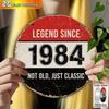 Винтажная металлическая табличка 1984 года, 8x8 дюймов, Ретро-декор стен 80-х, Прочная алюминиевая жестяная табличка для гаража, мужской берлоги, бара