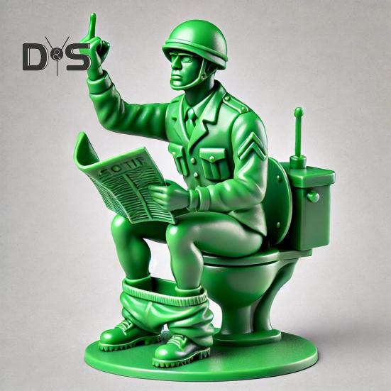 Статуэтка зеленого солдата в туалете, читающего газету, писающего человека, статуэтка из смолы, скульптура, модель, игрушка, украшение для домашнего офиса, рабочего стола, орнамент