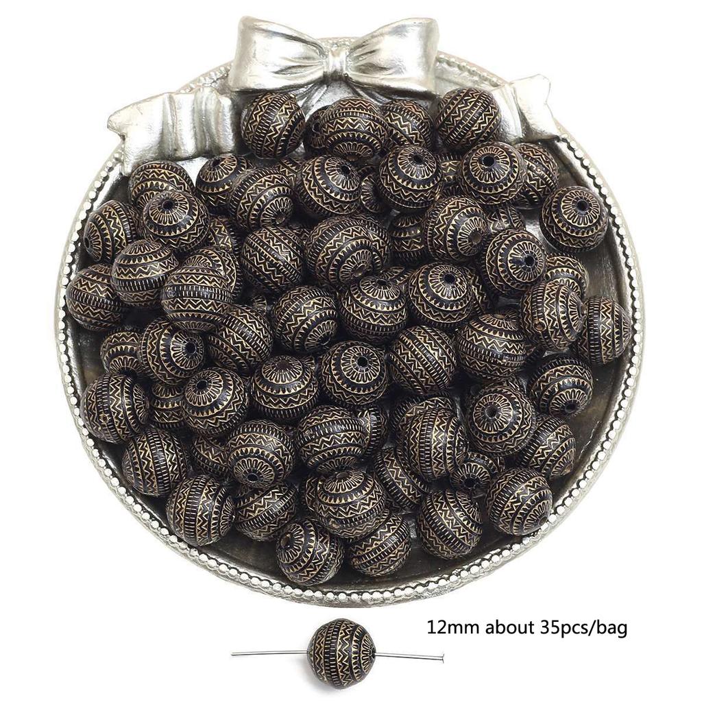 Бусины для браслета ручной работы, акриловые французские винтажные золотые плоские бусины, круглые бусины, украшения ручной работы, браслет, ожерелье, кулон, телефонная цепочка, аксессуары