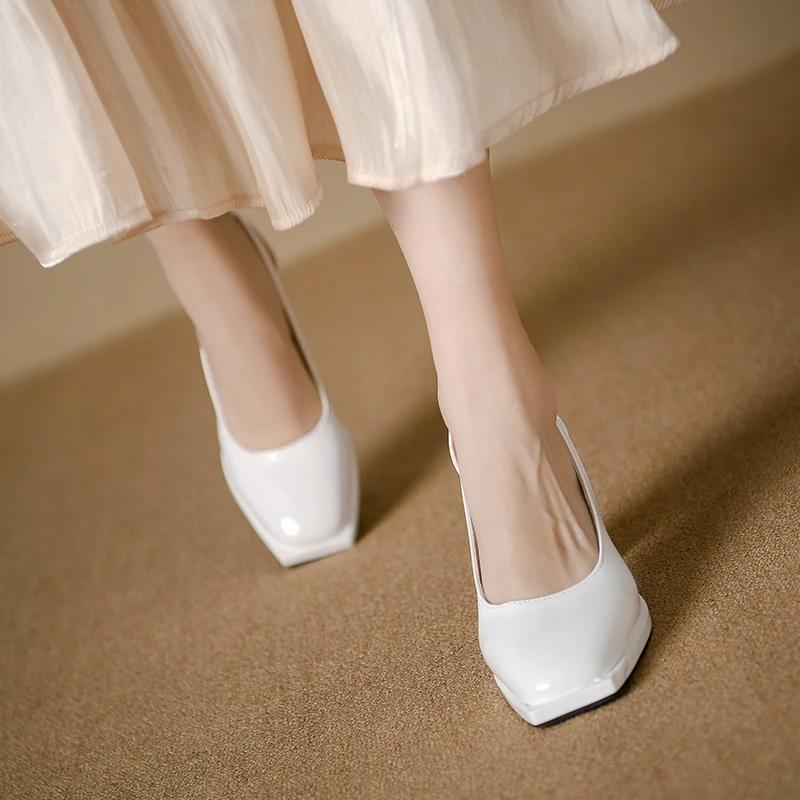 Модная женская обувь 2024 года, брендовые женские туфли Mary Janes на высоком каблуке, модные туфли с пряжкой и ремешком для офиса и карьеры, новые туфли на каблуке с квадратным носком для женщин, Zapatos