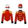 Boys Girls Drum Major Team Uniform Nutcrackers Costume Set Marching Band Tassel Jacket Coat Hat Outfits for Drummer Performance