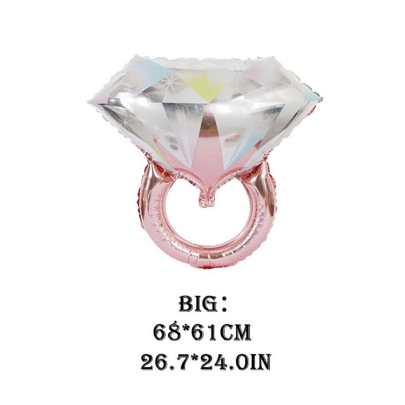 Воздушные шары из фольги в форме бриллианта Кольцо Украшения для вечеринки по случаю помолвки Свадебные принадлежности