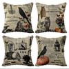 Halloween Decoration Pumpkin Skull Linen Pillow Cover Car Sofa Lumbar Pillow Cushion