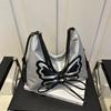 Fashionable Metallic Butterfly Womens Backpack 2024 New Versatile Shoulder Bag
