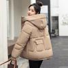 Осень-зима, утепленная теплая парка, женская повседневная однотонная свободная куртка с большим карманом и капюшоном, куртки с хлопковой подкладкой, верхняя одежда
