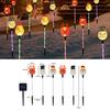 Solar Christmas Stake Lights Waterproof Outdoor Lawn Decor with Santa And Snowman Warm White LED String Lights for Yard And Pathway