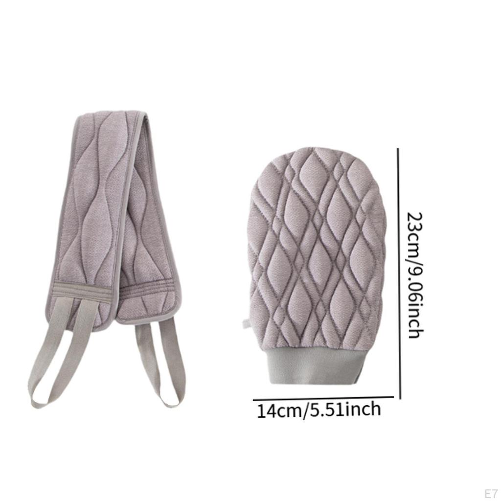 2 Pieces Back Scrubber Washer Body Scrub Towels Shower Scrubbing Gloves Exfoliating
