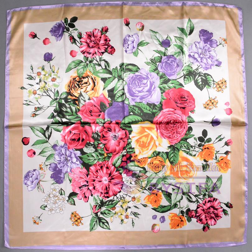 [BYSIFA] Женские квадратные платки-шарфы цвета хаки 90*90 см мусульманские женские головные платки весна-осень универсальные женские шейные платки шелковый платок