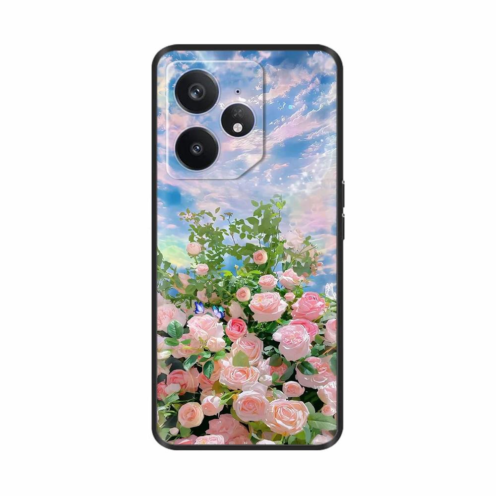 Для Realme Neo 7 Чехол Цветок Птица Мягкий Силикон ТПУ Чехол для Телефона Funda Для Realme Neo7 Чехол Realmi Neo 7 Coque Сумки для Телефона Чехлы