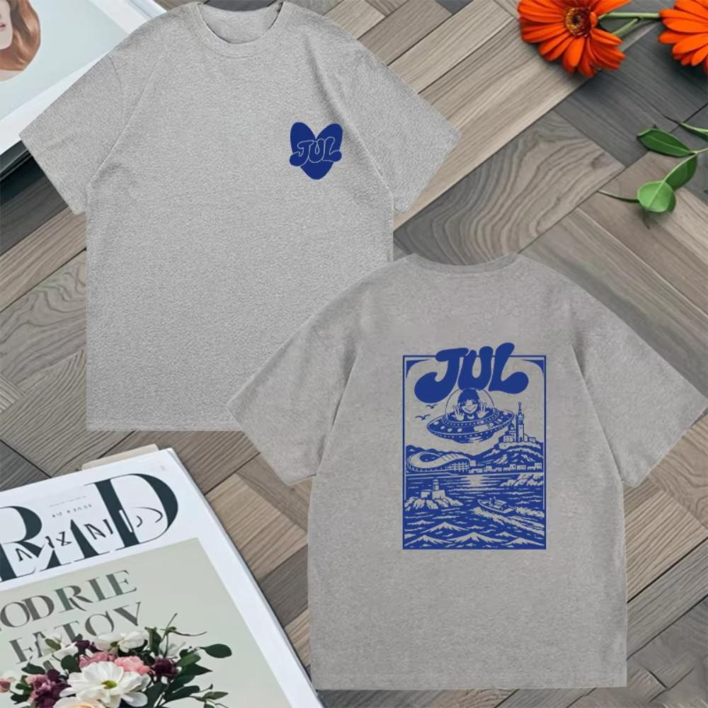 Rapper Jul Graphic TShirt Trend Fashion Hip Hop Tshirts Casual Cotton Short Sleeve Summer Oversize Streetwear Vintage Tee Shirt