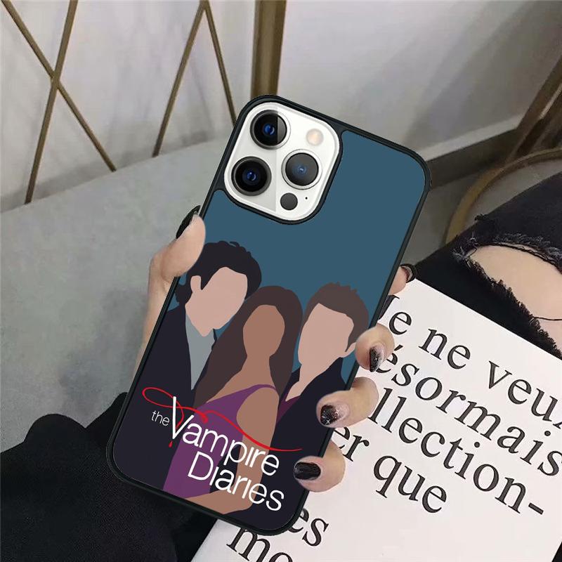 Чехол для телефона Damon Elena The Vampire Diaries Для iPhone 17 Air 16 15 14 Plus apple 16 11 12 13 Pro Ma coque