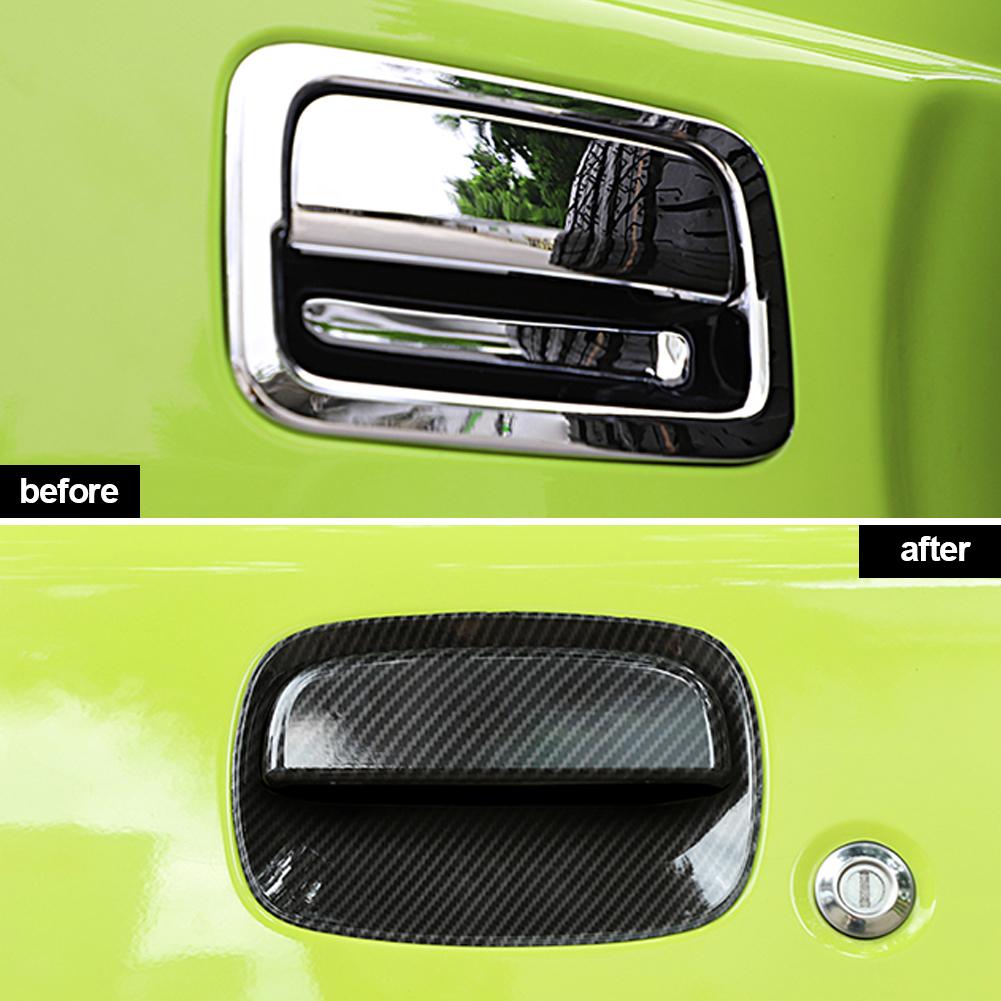 Боковая дверь автомобиля, задняя задняя дверная ручка, декоративная крышка из АБС-пластика из углеродного волокна для Suzuki Jimny JB64 JB74