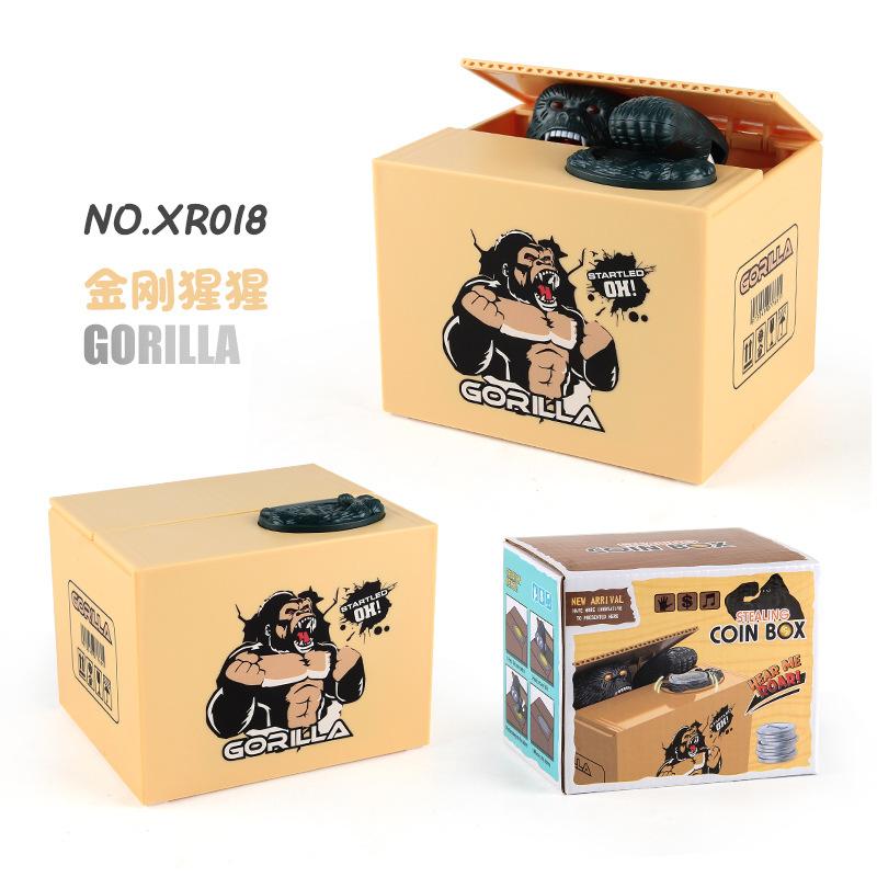 Детская игрушечная копилка, мультяшная электрическая копилка для кражи денег, забавная копилка для монет, подарок на день рождения для ребенка