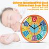 Wall Clock Scientific Design Easy To Read Silent Non-Ticking Battery Operated Colorful Clock Classroom Nursery Time Learn Tool