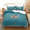 European retro style Microfibre Bedding Sets,Retro Print Bed Linen with Zip Room Decor Duvet Cover for Teenagers adult 2/3-Piece
