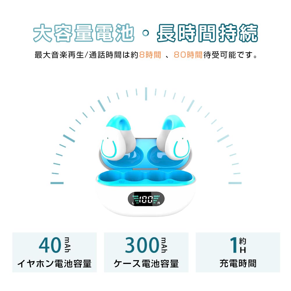 Беспроводные наушники Meisei Bluetooth, удобные для звука HiFi, чехол для зарядки ENC Noise, совместимый с наушниками iPhone Android 5.3, без косточки