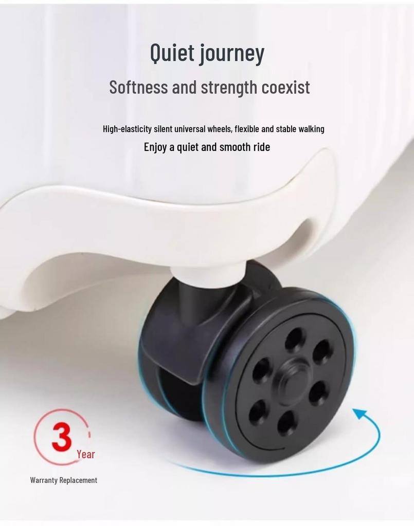 Женский легкий прочный чемодан: Новая модель с бесшумными колесами, большой вместимостью и кодовым замком